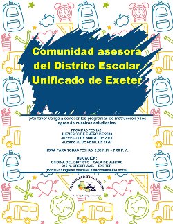 EUSD Community Advisory Meeting Dates- Spanish